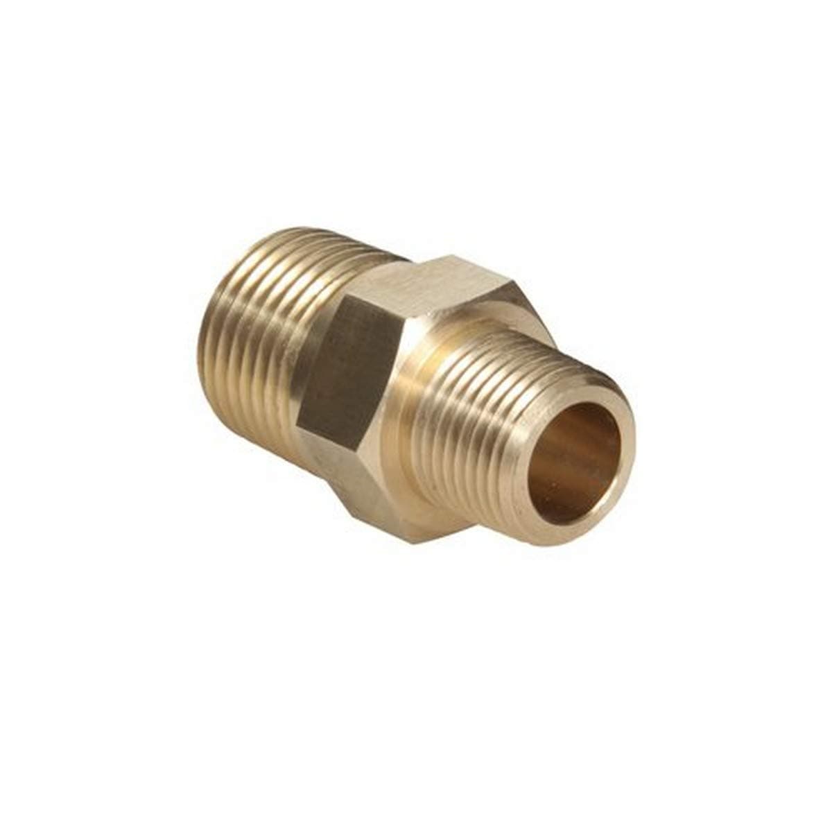 Midwest Control 248X6 1/2" MPT x 3/8" MPT Reducing Hex Nipple, Meets SAE, ASA, ASME Standards, 1200 psi Max Pressure, -65 Degree F to 250 Degree F