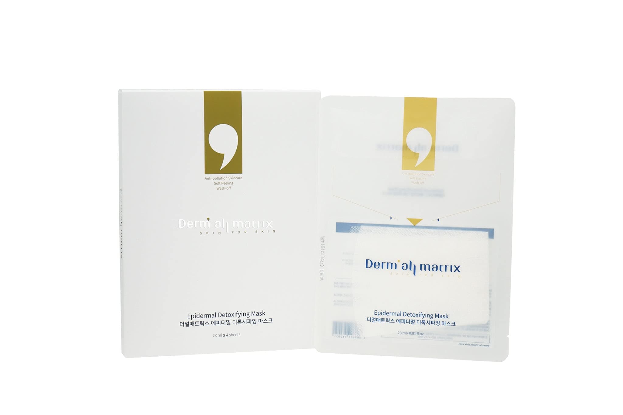 [Derm·all Matrix] Epidermal Detoxifying deep cleansing mask (23ml/sheet) (4ea/pack) Deeply cleanse your pores. The gel-type sheet powerfully removes any residue left after cleansing.