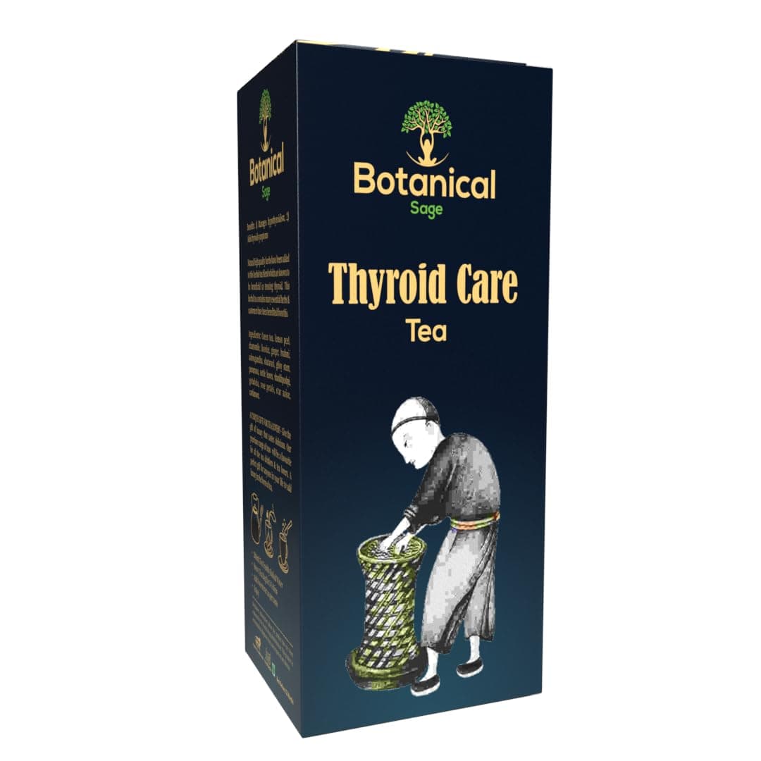 Thyroid Care Tea 40 Pyramid Tea Bags | 40 Days Pack | With goodness of Shatavari, Gotukola, Chamomille, Punarnava, nettle leaves etc | Improves metabolism & Thyroid function