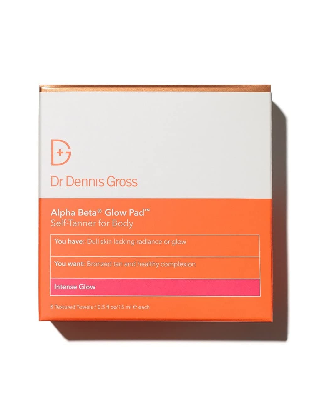 Alpha Beta Glow Pad Self-Tanner For Body - Intense Glow 8 Towels