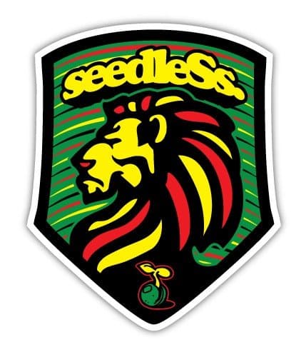 Seedless Sticker, Rasta Lion, 6" x 4.5"