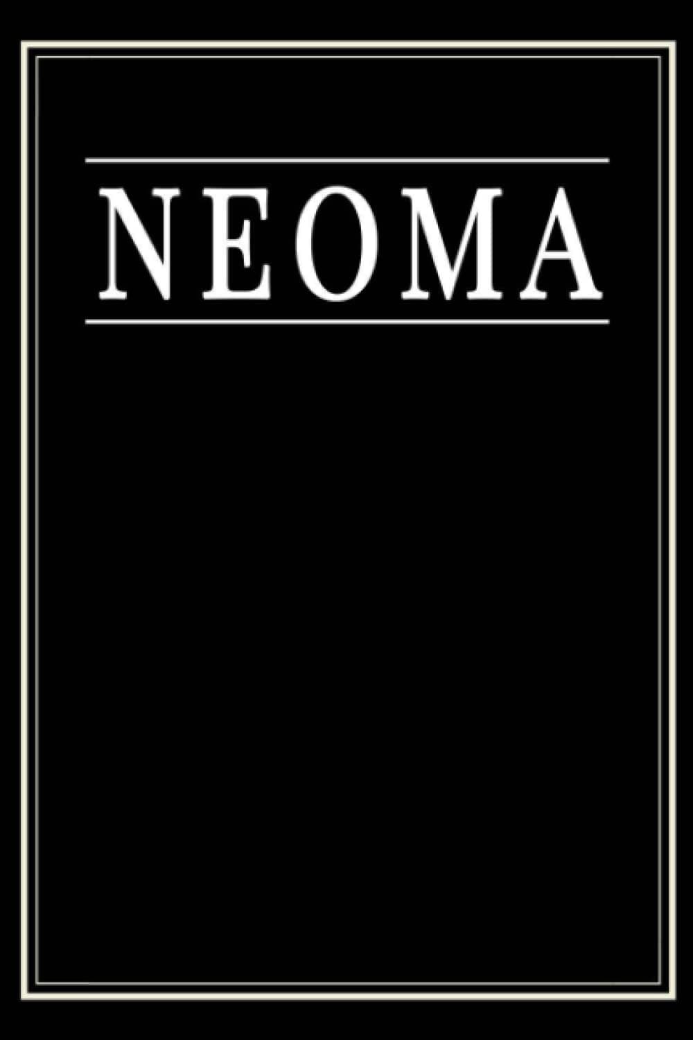 Neoma: Black Lined Writing Notebook Journal with Personalized Name Neoma, 6x9, 120 Pages