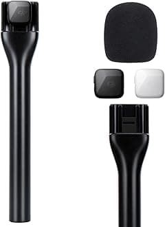 Handheld Wireless Mic Stand for DJI Mic Mini with Pop Filter, Holder for Microphone, Interview Handheld Mount Adapter for DJI Mini (Handheld with 1 Pop Filter）