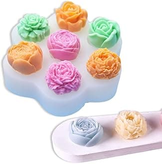 7-chamber rose/flower shape silicone Molds for DIY Cake Fondant Biscuit Cookies Sugar Pudding Chocolate Hard Candies Dessert Sugar Cupcake Decor