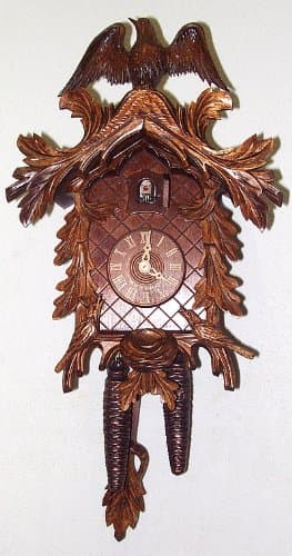 August SchwerCuckoo Clock Eagle with Young Bird