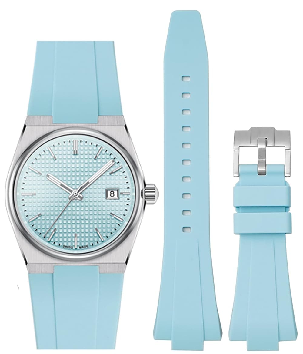 Stanchev Strap for Tissot PRX Watch Series,Quick Release Soft Silicone Strap for Tissot PRX Powermatic 80,12mm Men Women Replacement Straps for Tissot PRX Series Watch 40mm