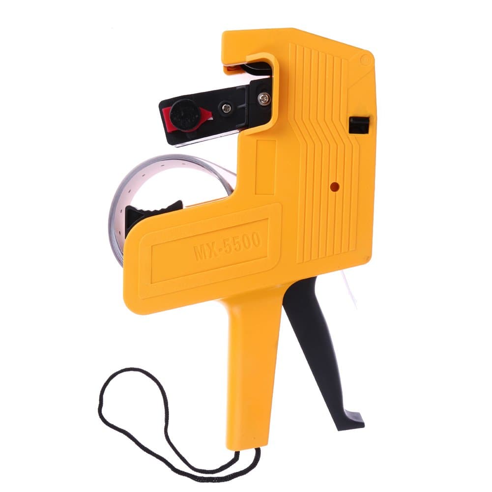 Price Tag Gun Label Maker 8 Digits Pricing Gun Kit with Sticker-Radom Color(Yellow/Red/Blue)