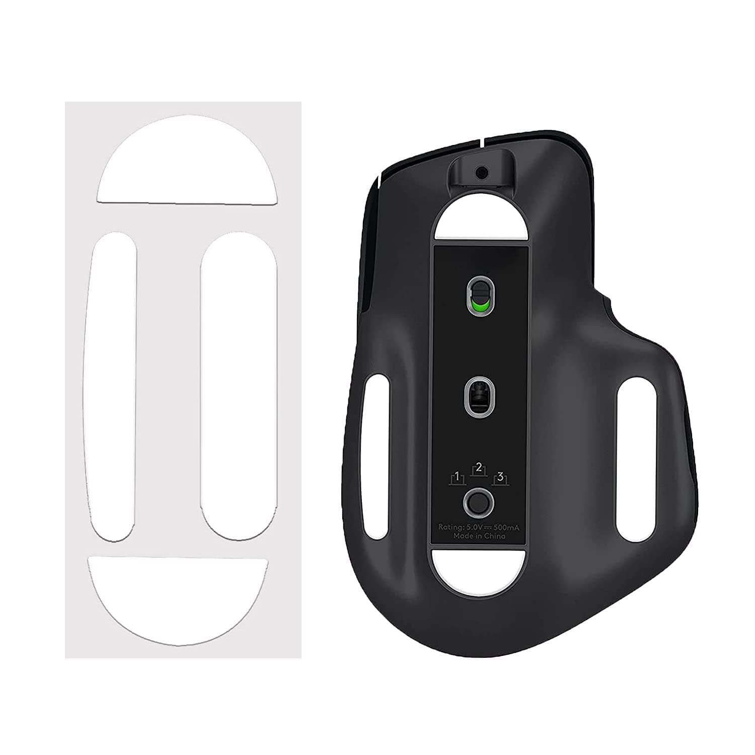 WFB 2 Sets Fast 5.1 Rounded Curved Edges Mouse Feet Skates for Logitech Superlight Wireless Gaming Mouse Feet Replacement (0.8mm,Smooth,PTFE) Pro Performance Upgrade (MX Master3)