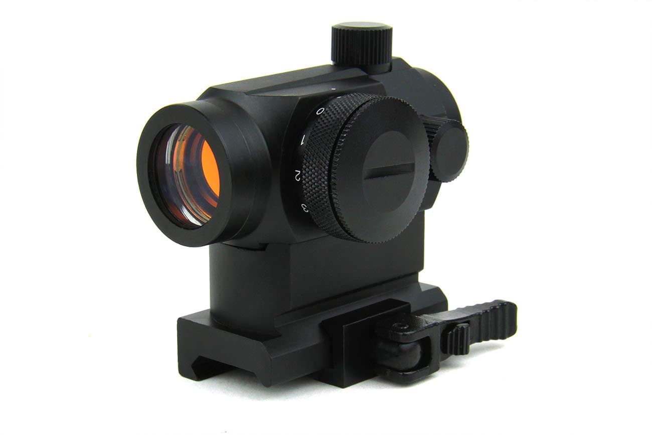 Mini Micro Dual Illuminated Red & Green Dot Sight With Low Profile Picatinny Mount & Quick Detach Riser Mount