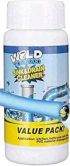 Mahek Store Powerful Drain Blockage Sink Cleaner Powder, Drain Cleaner Automatic Toilet Cleaner & Clog, Blockage Cleaner, Unclogs and (Pack of 2 Each 110 G)