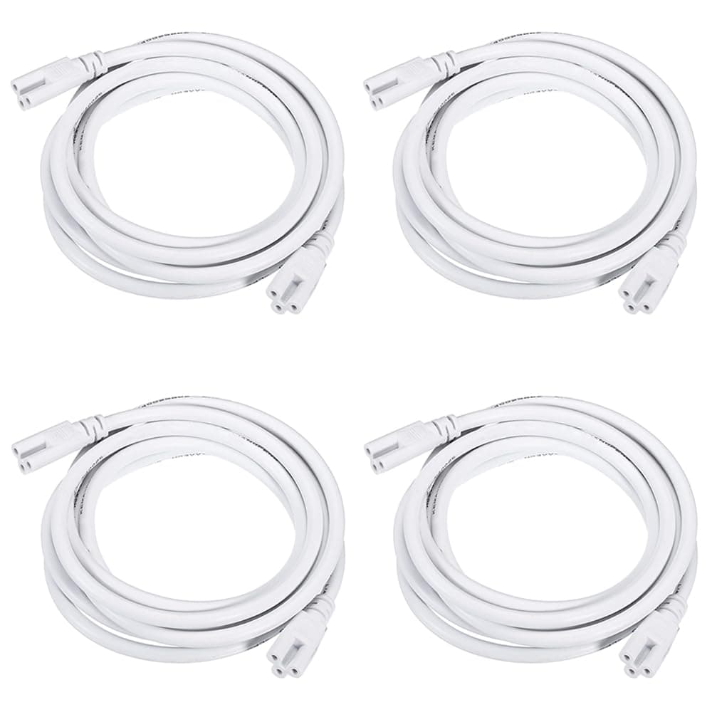 T5 T8 LED Double End 3Pin Lamp Connecting Wire Ceiling Lights Daylight LED Integrated Tube Cable Linkable Cords for LED Tube Lamp Holder Socket Fittings with Cables White Color (4)