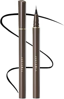 JUDYDOLL Ultra-Fine Liquid Eyeliner-Precision Tip for Wing Line, Smudge-Proof, Quick-Drying, Waterproof, Easy to Get Inner Corner Lined, Hooded Eyes-Friendly (#01 Black)