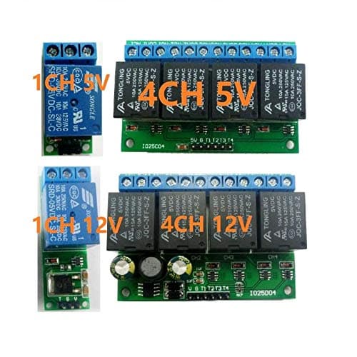 DAVITUModule Board Relay Module - 1-4CH 5V 12V Flip-Flop Latch Relay Module Bistable Self-lock Switch For Smart Home - (Type: 5V 1CH)