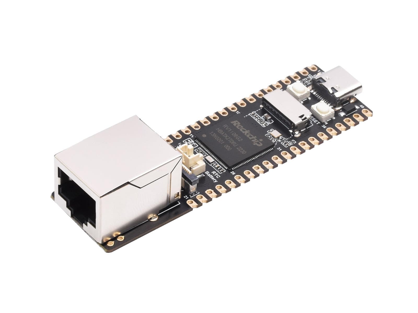 Waveshare Luckfox Pico Pro RV1106 Linux Micro Development Board, Integrates ARM Cortex-A7/RISC-V MCU/NPU/ISP Processors-128MB Memory