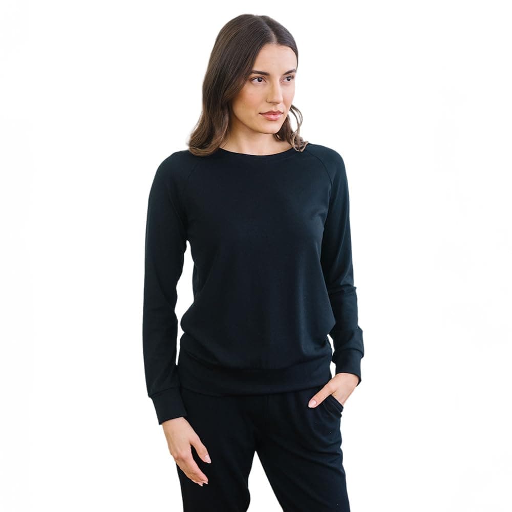 Cozy EarthWomen's Pullover Crew - Made from Viscose from Bamboo, Ultra-Soft, Temperature Regulating