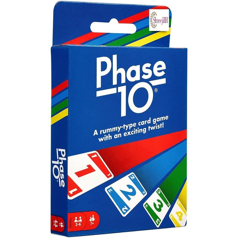 ShreejiIH Phase 10 Card Game, Multi Color