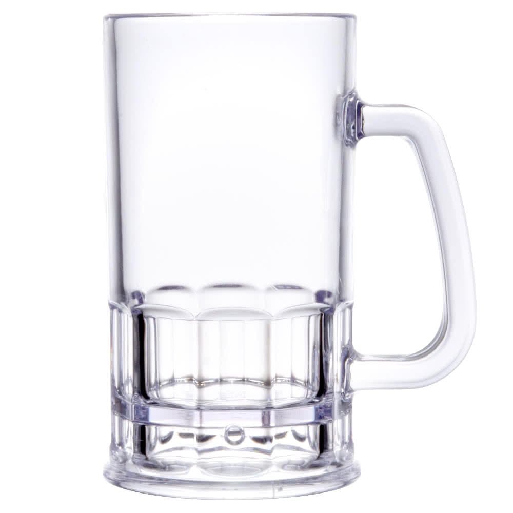Yanco SM-10-B Stemware Beer Mug, 10 oz Capacity, 2.75" Diameter, 7.5" Height, Plastic, Clear Color, Pack of 24