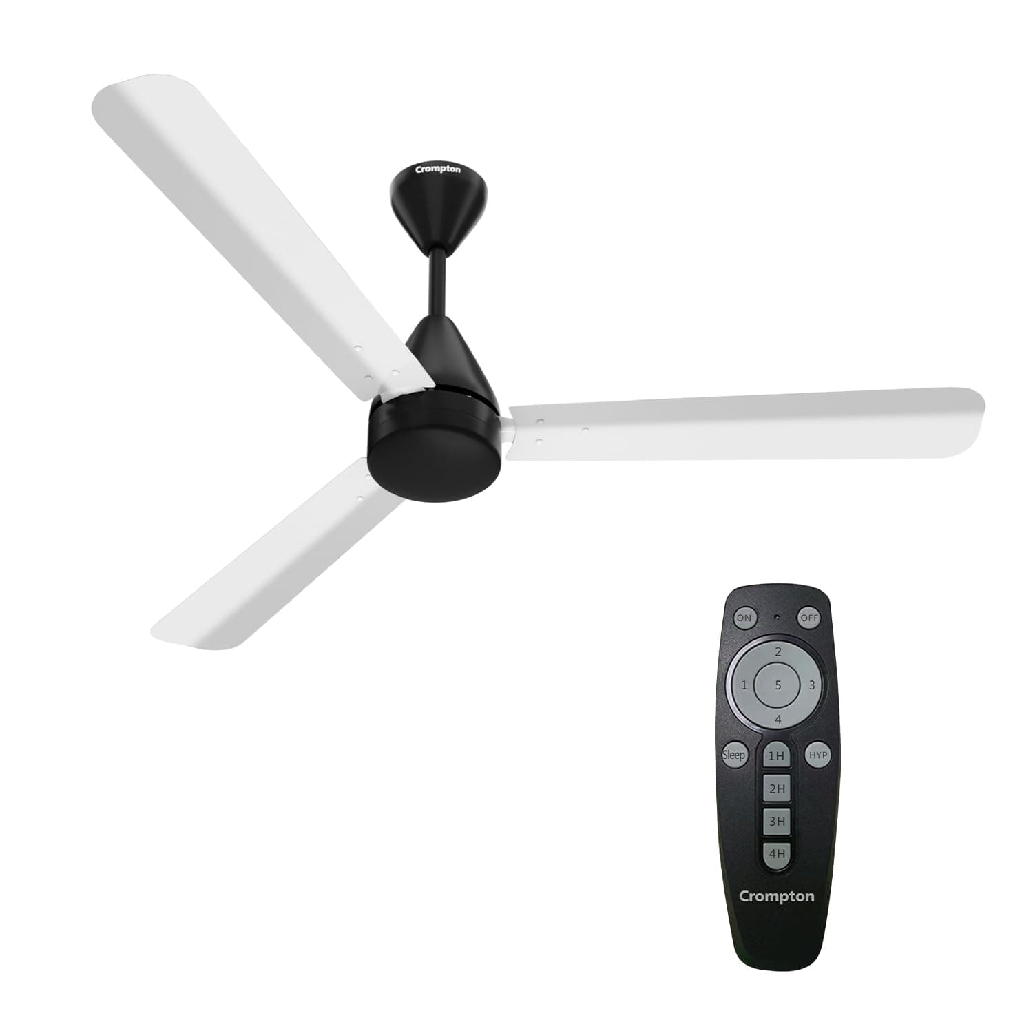 Energion Hyperjet 1200mm BLDC Ceiling Fan | Point Anywhere Remote Control | BEE 5 Star Rated Energy Efficient | Superior Air Delivery | Anti-Rust | 2 Year Manufacturer Warranty | White Black