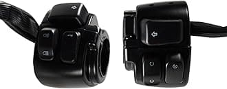 BHB Motorcycle 1" Handlebar Switches Control and Wiring Harness Compatible with Harley Softail 1996-2012 Dyna Sportster V-Rod (Black)