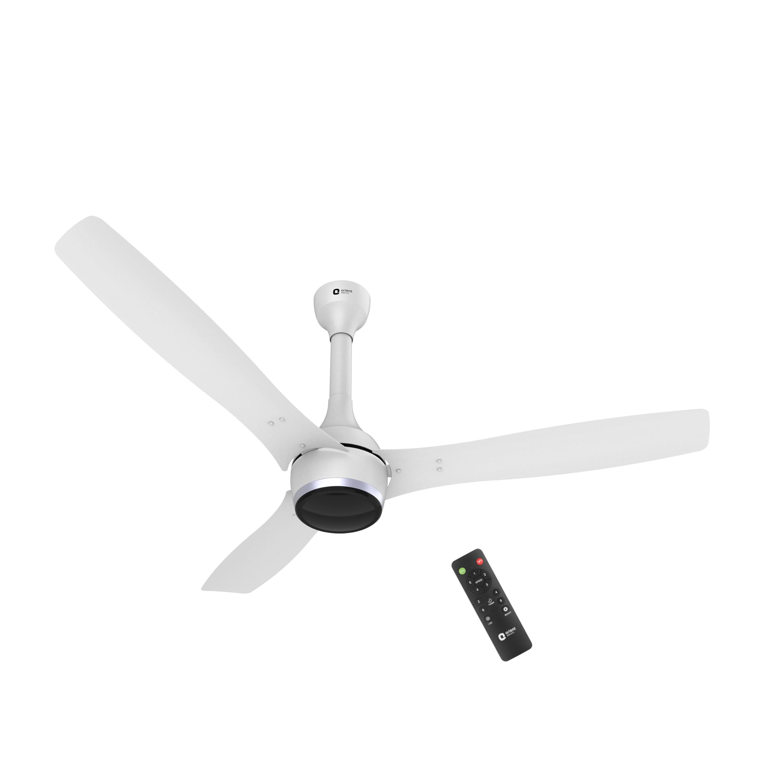 Newly Launched 1200 mm Aeon BLDC PRO,BEE 5-star rated, Anti-Dust Designer Ceiling fan with Remote & 5 yrs Warranty by Orient, Boost mode for High Air Delivery - Pixel White