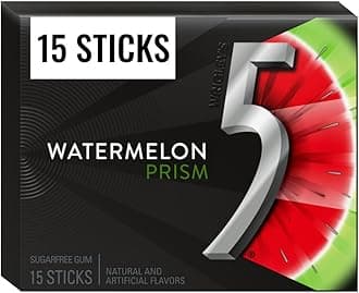 Watermelon Prism Sugar Free Chewing Gum, 15 Stick Pack
