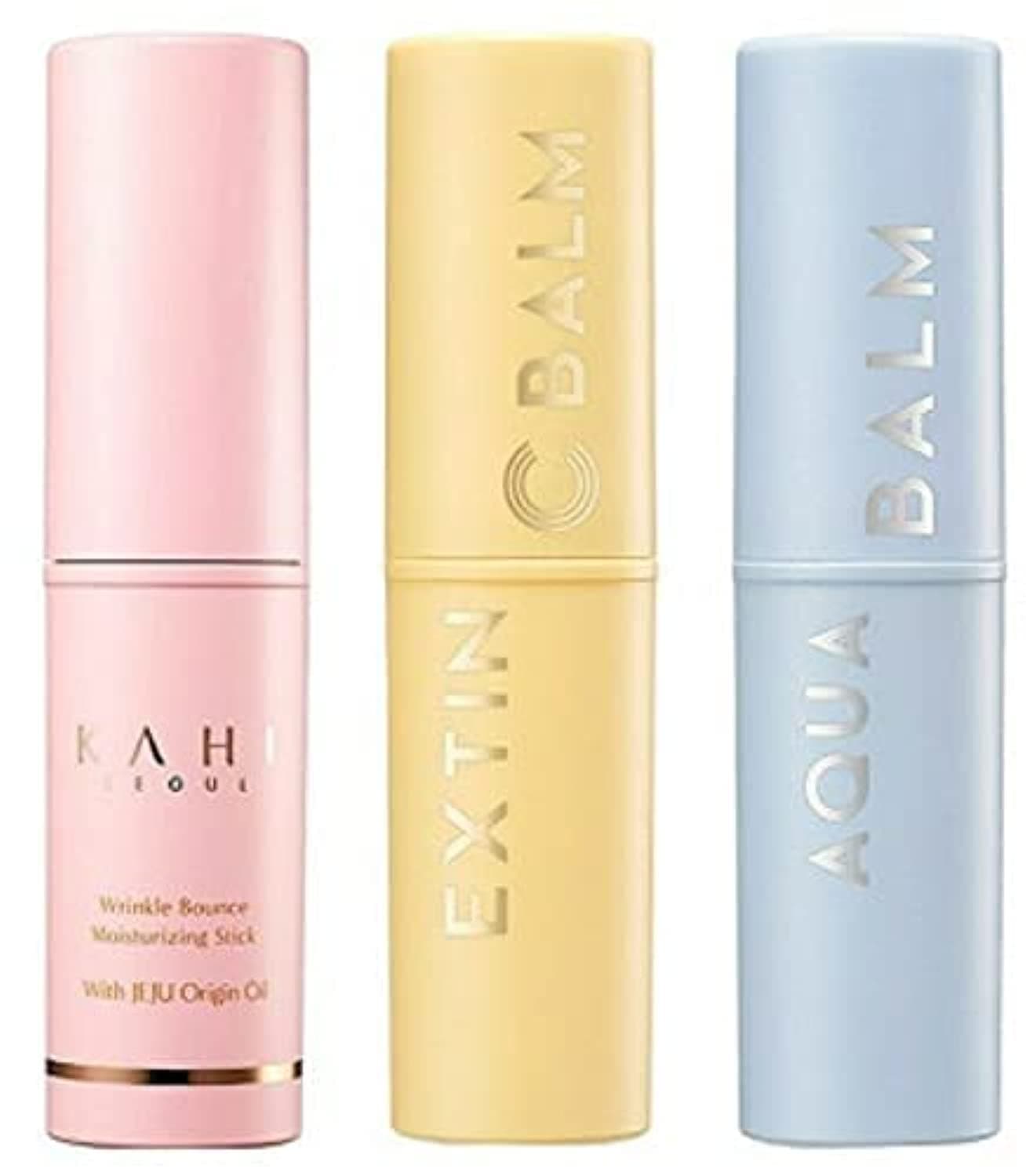 KAHI Seoul [3 Set] - Wrinkle Bounce Multi Balm (9g) + Extin C Balm (9g) + AQUA Balm (9g) (Made in Korea)