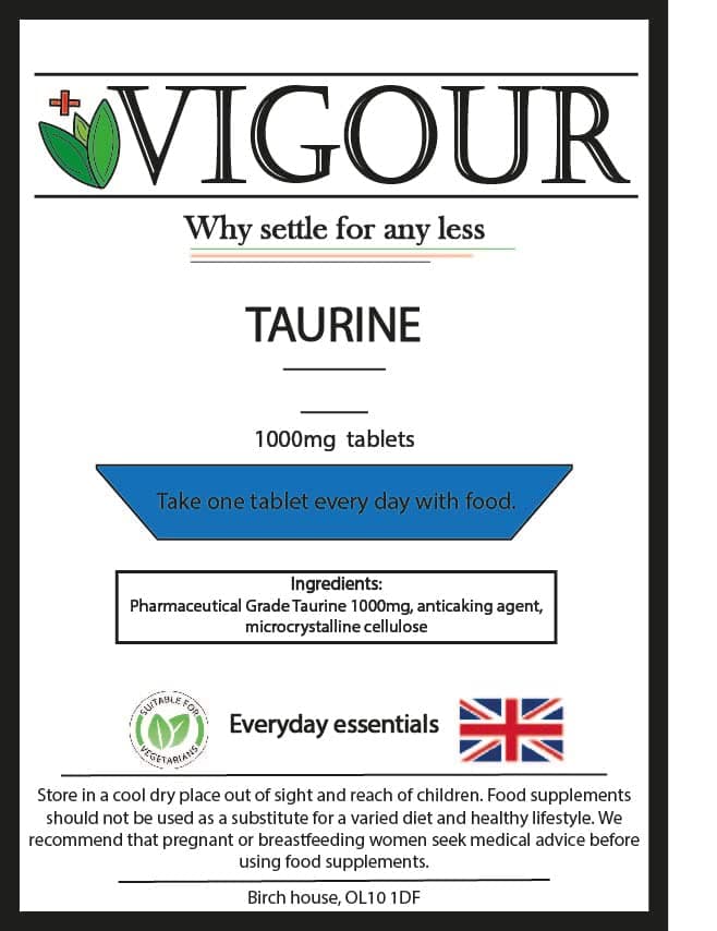 Taurine - 360 High Strength 1000mg Tablets