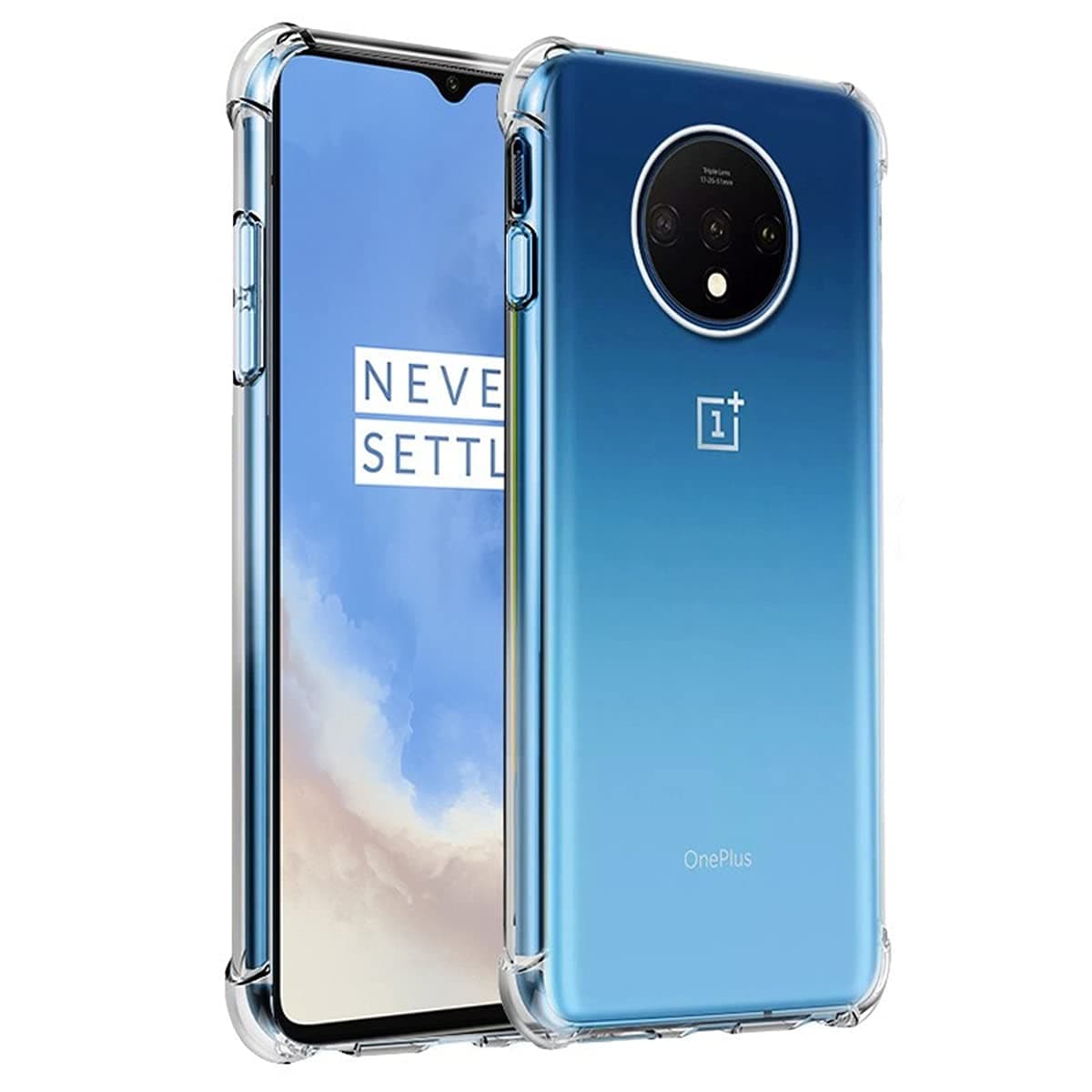 for OnePlus 7T Case Clear, Corner Shockproof Protective Phone Case Soft TPU Slim Thin Case for OnePlus 7T - Clear