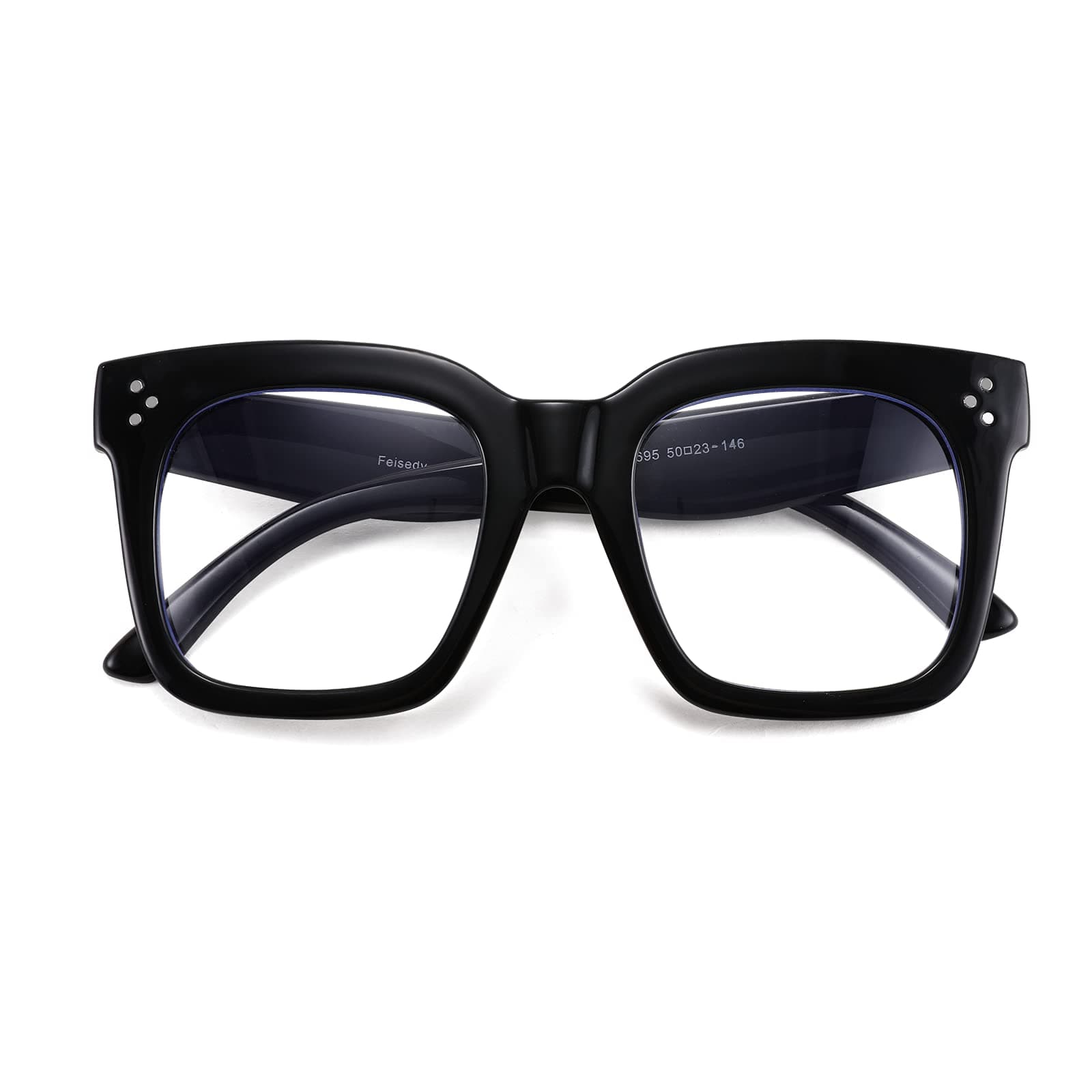 Women Men Blue Light Blocking Glasses Frame Oversized Designer Luxury Square Eyewear B2695-FF