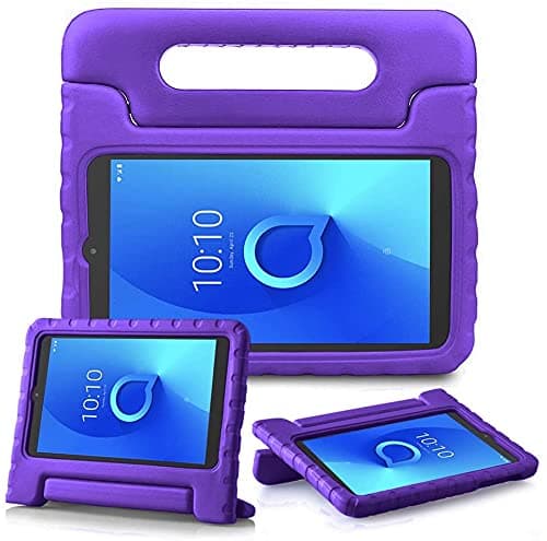 Golden Sheeps Kid Friendly Case Compatible for Walmart Onn Pro 10.1" Android Tablet 2020 Release (Model: 100003562) Shockproof Ultra Light Weight Convertible Handle Stand Cover (Purple)