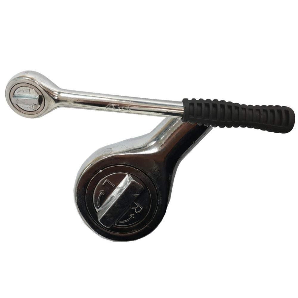 Ratchet Wrench 1/2" Rubber Grip Handle Socket Drive Dynatec 123459 Chrome New