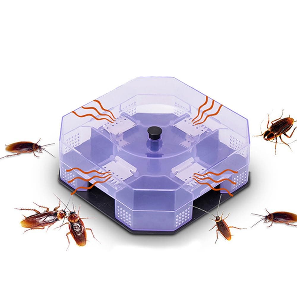 Non-Toxic Cockroach Bait Trap Catcher, Automatic Roach Bug Killer Trap Crickets Indoor Household Pest Control Tool