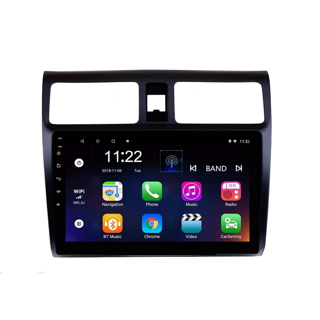 Sulfar 10.1" Inch Full HD 1080 Touch Screen Double Din Player Android 8.1 IPS Display Car Stereo with Flashing (2GB/16GB) GPS/Wi-Fi/Navigation/Mirror Link for Maruti Suzuki Swift/DZIRE (2006-2011)