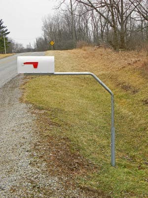 RTC SwingAway Mailbox Support, 48-inch arm, Galvanized Steel Mailbox Post Swings Away When Impacted