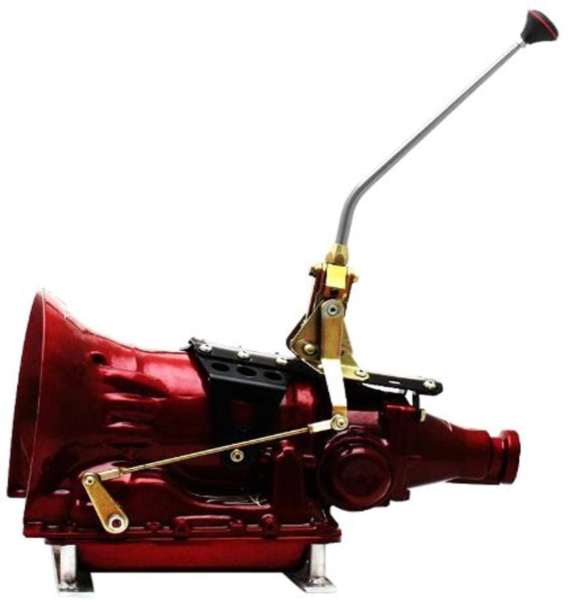 58875 Single Action Automatic Transmission Shifter Kit with 16" Single Bend Arm and Black Knob for GM TH350 Transmission