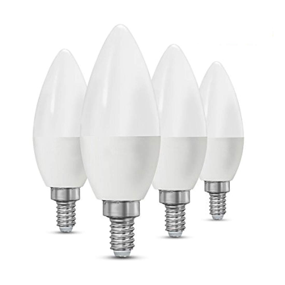 CTKcom 4-Pack LED Candelabra Bulbs 5W,60Watt Light Bulbs Equivalent E12 Base Warm White 3000K 650LM Candle Light Bulbs for Chandelier,Ceiling Fan Lights,Decorative Candle Light Bulb,AC85-265V