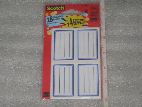 32 Self Stick 3 Line Blank Name Tag Stickers