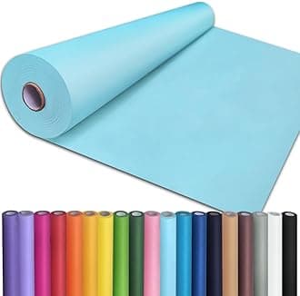 PerkHomy 24" x 2,400" (200') Light Blue Kraft Paper Roll for Craft Bulletin Board Paper Kids Art Table Covering Crafting Gift Wrapping Bouquet Packing Parcel 80GSM 55LB (Light Blue, 24" x 200')