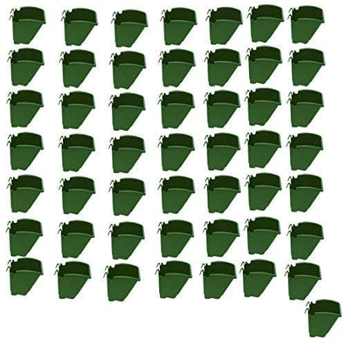 Bio Blooms Agro India Pvt.Ltd. M2 Model Vertical Wall Hanging Garden Pots| 50 Pots | Green Color | Outdoor Use & Indoor Use
