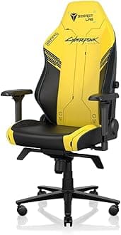 SecretlabTitan Evo Cyberpunk 2077 Gaming Chair - Reclining - Ergonomic & Comfortable Computer Chair with 4D Armrests - Magnetic Head Pillow & Lumbar Support - Small - Yellow/Black - Leatherette