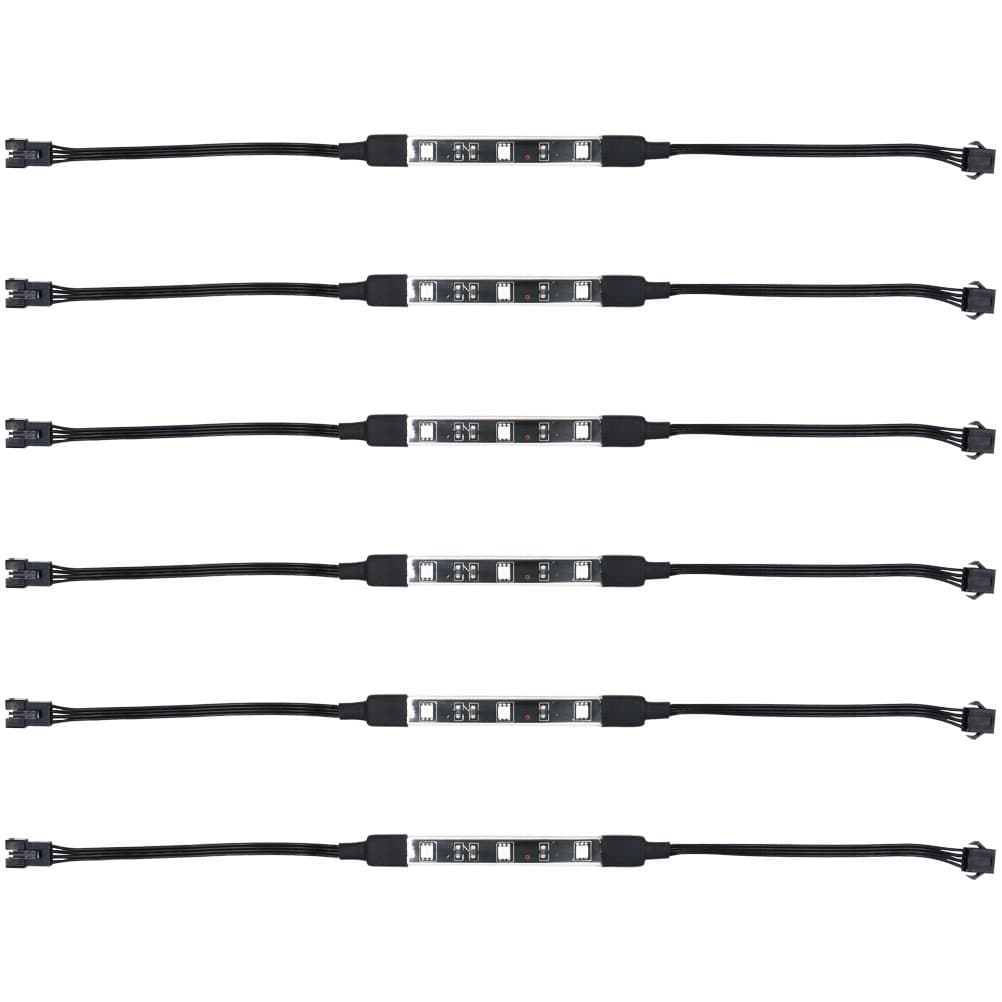 6 Pcs Flexible 3 RGB LED Neon Strip Light for Multi-Color Motorcycle LED Under Glow Light Kit