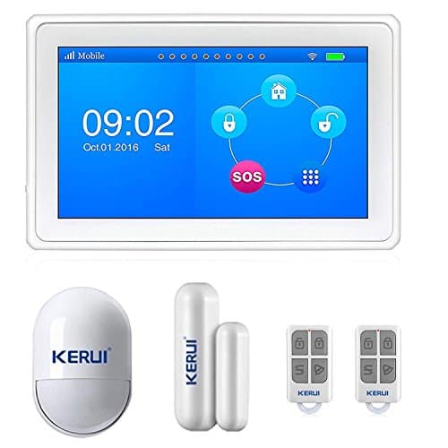 Kerui K7 full touch screen wireless intelligent 2.4G WIFI GSM home security alarm system
