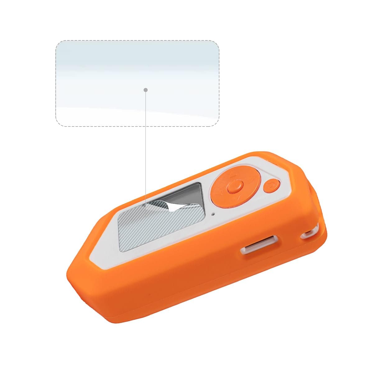 PWQEIONC Orange Flipper Zero Case, Soft Silicone Case for Flipper Zero Device, with 1 Pcs Flipper Zero Screen Protector, Flipper Zero Accessories for Hackers, Protective Flipper Zero Case Cover