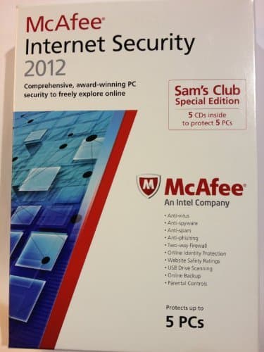 McAfee Internet Security 2012 - Sam's Club Special Edition - 5 PCs