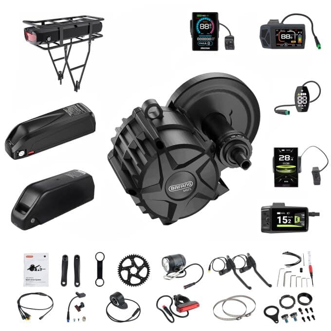 BAFANG Mid Drive Ebike Conversion Kit M325/M625 Series - 48V/52V 500W 750W 1000W Ebike Motor with Optional Digital Display&Ebike Battery for 68-73MM 85-105MM BB Mountain/Road/City/Fat Tire Bike