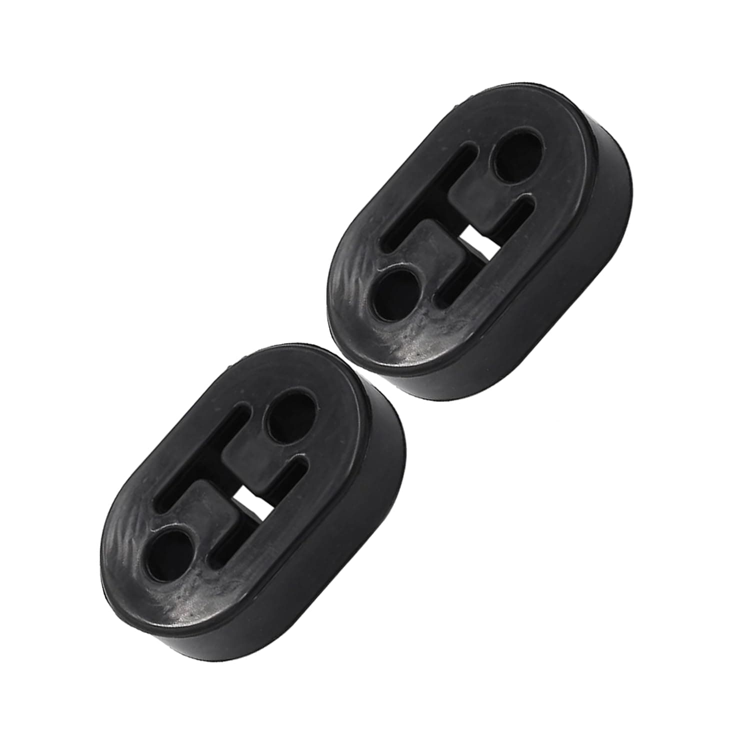 Exhaust Rubber Hanger, Adjustable Pipe Support Bracket, High-Density Muffler Universal Bushing Insulator Shock Absorbent Mount Bracket (2 Holes)