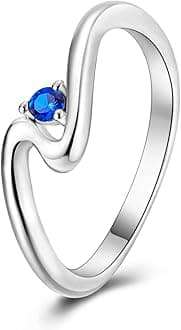 NARMO 925 Sterling Silver Rings for Women Evil Eyes Rings Entwined Line Cubic Zirconia Rings Simple Stackable Finger Rings Engagement Ring Personality Rings Size 6-9