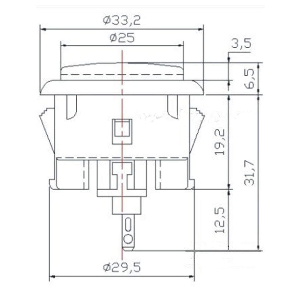 Sanwa 6 pcs OBSF-30 Original Push Button 30mm - for Arcade Jamma Video Game & Arcade Joystick Games Console (Black) S@NWA