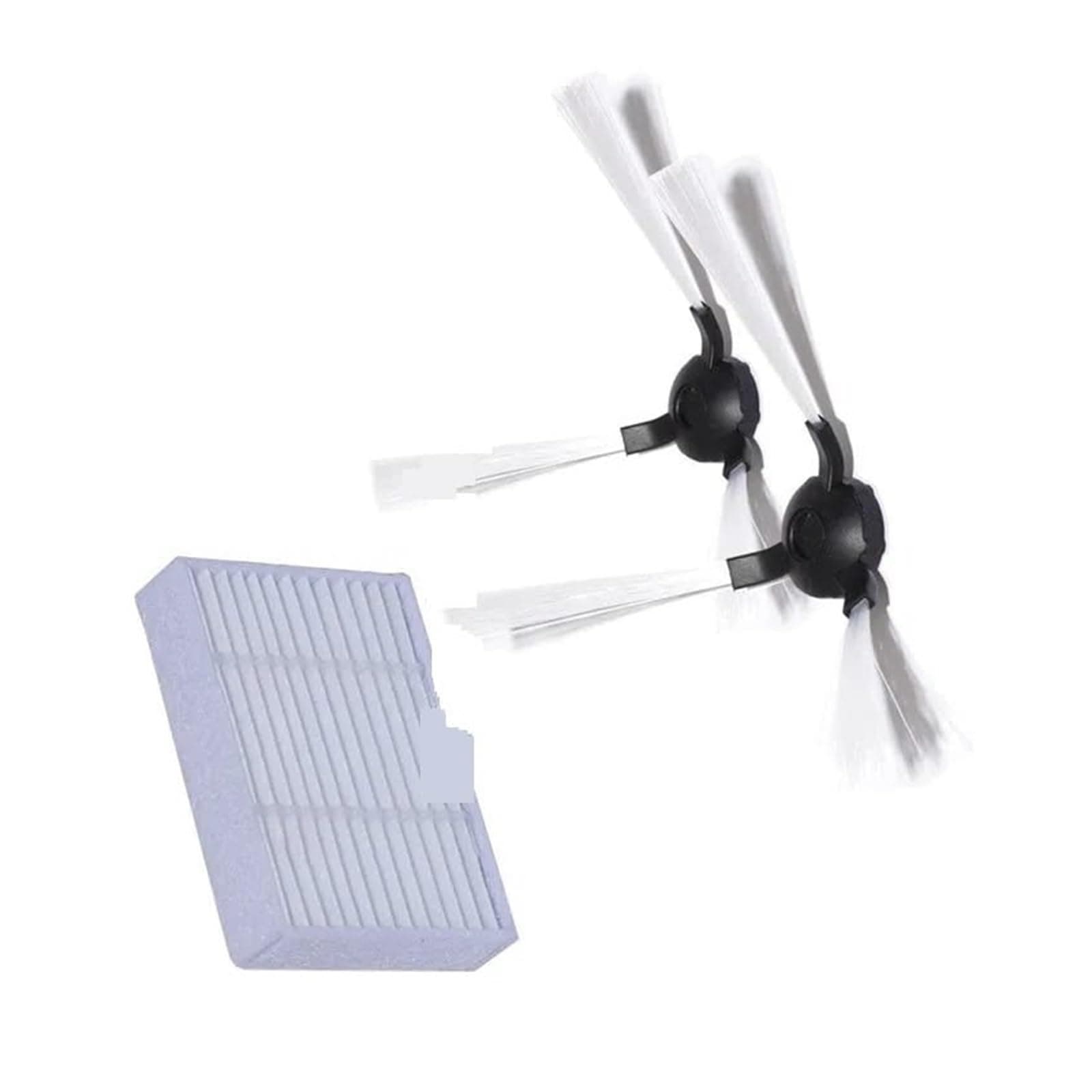 Replacement Accessories. Compatible for RolliBot BL618 Robotic Vacuum Cleaner Accessories and Parts,2 Pieces Side Brush and 2 Pieces Robot HEPA Filter Accessory Accessories for Vacuum