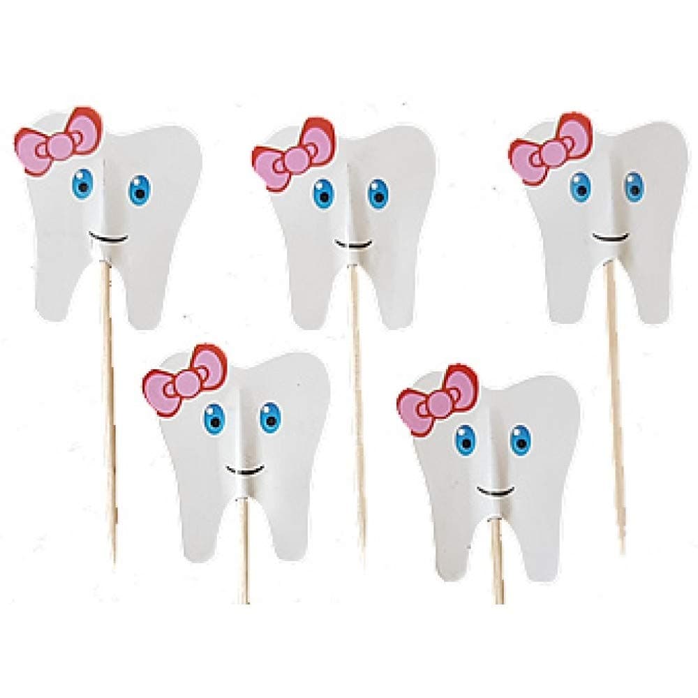 Girl first tooth deco toothpick, 10 pcs -2